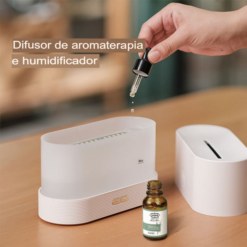 Difusor Umidificador Para Ambientes Efeito Chamas