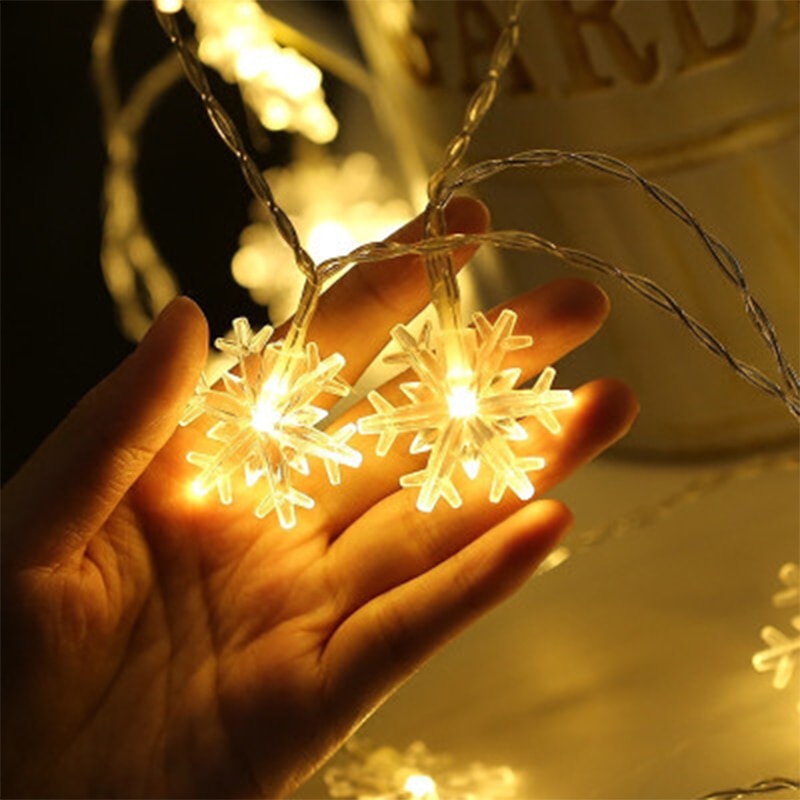 Luzes De Natal - Flocos De Neve Em LED