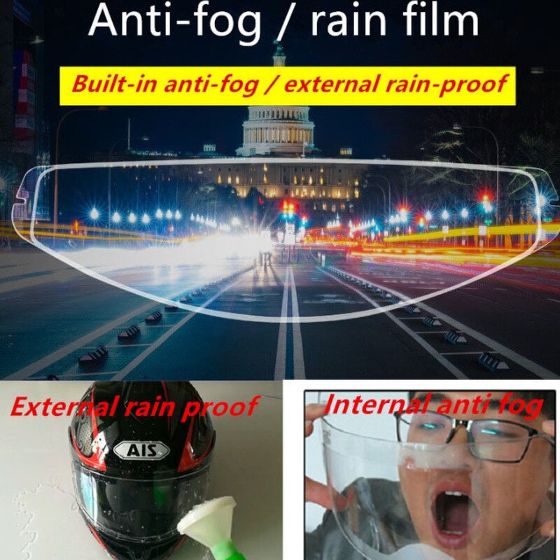 Película Anti-Chuva Para Visor Do Capacete Adesivos Para Motoqueiro