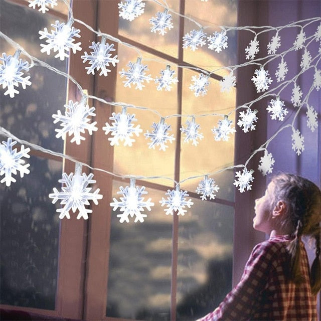 Luzes De Natal - Flocos De Neve Em LED