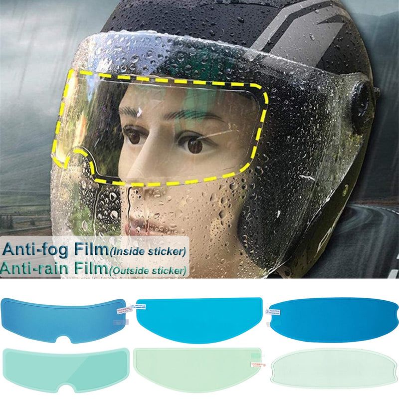 Película Anti-Chuva Para Visor Do Capacete Adesivos Para Motoqueiro