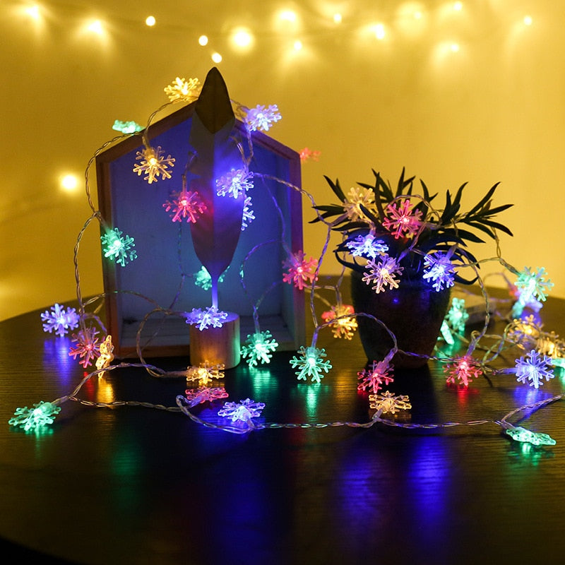 Luzes De Natal - Flocos De Neve Em LED