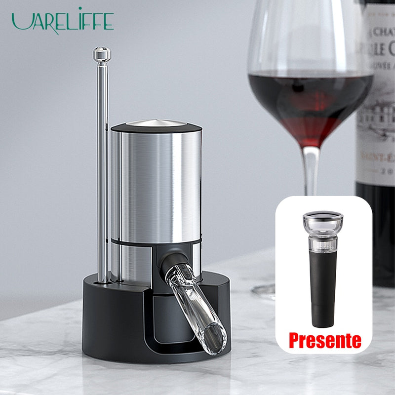 Dispensador Elétrico de Vinho Automático 3 em 1 - Aerador, Decantador e Dispensador