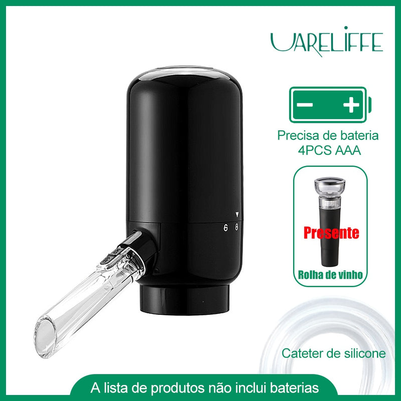 Dispensador Elétrico de Vinho Automático 3 em 1 - Aerador, Decantador e Dispensador