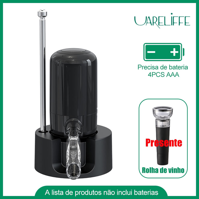 Dispensador Elétrico de Vinho Automático 3 em 1 - Aerador, Decantador e Dispensador