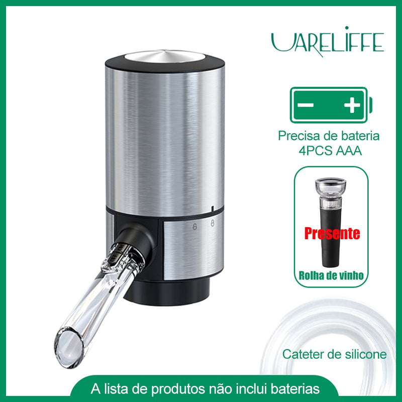 Dispensador Elétrico de Vinho Automático 3 em 1 - Aerador, Decantador e Dispensador