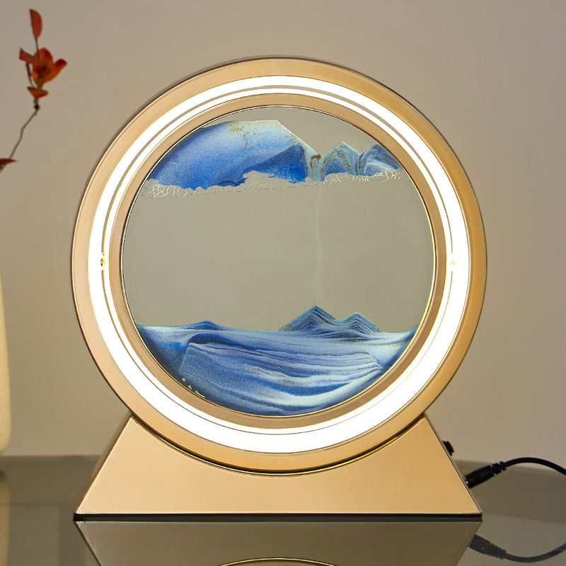 Areia Em Movimento 3D Linda Decoração Com Luz