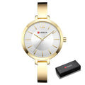 Relógio Feminino Minimalista Fashion Gold - Curren